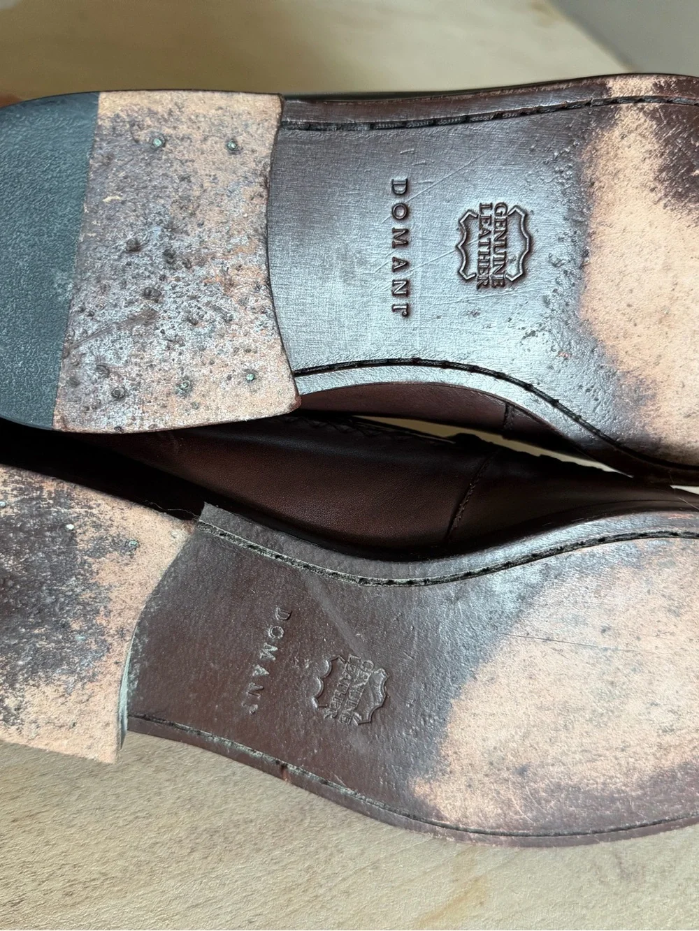 EUC  2016 Domani Men’s Brown Leather Crocodile Embossed Loafers Shoes Size 11